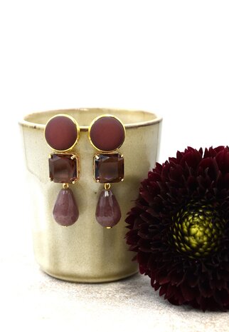 Brillantes Carr&eacute;es Aubergine