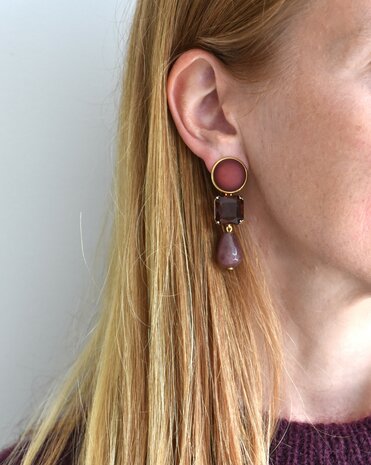 Brillantes Carr&eacute;es Aubergine