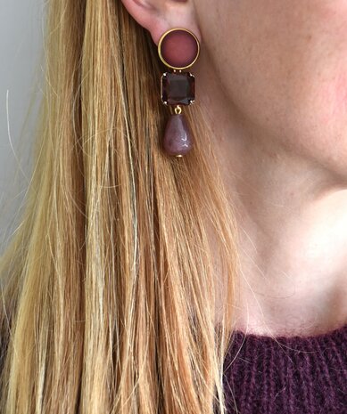 Brillantes Carr&eacute;es Aubergine