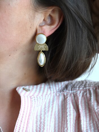 Blanches Nacr&eacute;es Clip-on